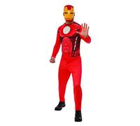 Rubies Disfraz Iron Man para adultos, Jumpsuit impreso y máscara, Licencia Oficial Marvel para fiestas, cosplay, despedidas de soltero y Carnaval