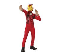 Rubies Disfraz Iron Man para niños y niñas, Jumpsuit con máscara, Traje básico, Licencia Oficial Marvel para cumpleaños, Fiestas y Regalos