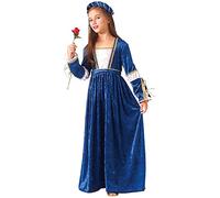 Rubies Disfraz Julieta para niñas, Vestido largo con tocado para la cabeza, Princesa Medieval, Edad media, Oficial, para Carnaval, Cumpleaños y Fiestas