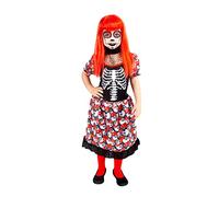 Rubies Disfraz Katrinita Bonita para niñas, Vestido con estampado de calaveras, original halloween, carnaval y cumpleaños