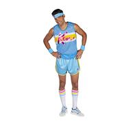 Rubies Disfraz Ken deportista para hombre, camiseta, pantalones, calzetines, muñequeras y banda para la cabeza, Oficial Mattel, para Despedidas de soltero, cumpleaños
