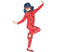Rubies Disfraz Ladybug Clásico para niñas, Jumpsuit impreso digitalmente con antifaz, Oficial Miraculous Ladybug para Navidad, Carnaval, Halloween y cumpleaños