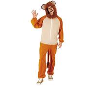 Rubies Disfraz León para adulto, hombre, mujer, Jumpsuit con gorro, Talla única, Unisex, Oficial Rubies para Carnaval, Fiestas, Cumpleaños y Halloween