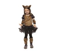 Rubies Disfraz Leopardo Tutu para niñas, Vestido con tutu y cola, diadema, mitones, calentadores y medias, Original, Ideal para halloween, navidad, carnaval y cumpleaños.