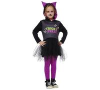 Rubies Disfraz Linda Gatita Trick or Treat para niñas, Vestido con capucha y medias, Oficial Halloween, Carnaval, Cumpleaños y Fiestas