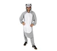 Rubies Disfraz Lobo Feroz para adultos, talla única, jumpsuit con capucha y cola, Oficial Rubies para Carnaval, Navidad, Cumpleaños, Fiestas y Halloween