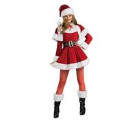 Rubies Disfraz Mama Noel Premium para adultos, Vestido completo con gorro, Oficial Rubies para Navidad, Fiestas y celebraciones