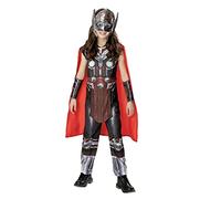Rubies Disfraz Mighty Thor Deluxe para niñas y niños, Thor Love & Thunder, con Top, pantalones, máscara, capa y accesorios para brazos, Oficial Marvel, para carnaval, halloween, cumpleaños y navidad