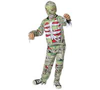 Rubies Disfraz Momia Zombie para niños y niñas, Jumpsuit impreso y capucha, Oficial Rubie