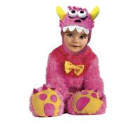 Rubies Disfraz Mon-Tuo Rosa para bebés, Jumpsuit con pies y gorro, Color Rosa, Bebés 1 a 2 años para Halloween, Carnaval, Cumpleaños y Fiestas
