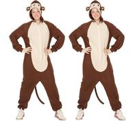 Rubies Disfraz Mono para adulto, hombre y mujer, Jumpsuit con capucha y cola, Trajes disfraces para Carnaval, Despedidas de soltero, Cosplay y fiestas (Paquete de 2)