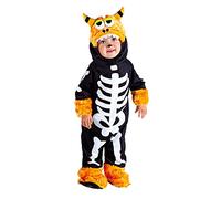Rubies Disfraz Monster Huesitos para niños, talla bebé de 1 a 2 años, Pelele con velcro, gorrito con ojos saltones, Original halloween, navidad, carnaval y cumpleaños