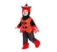 Rubies Disfraz Monster Vampi para bebés de 1 a 2 años, Jumpsuit, capa y gorro, Talla única, Unisex para Halloween y carnaval, cosplay