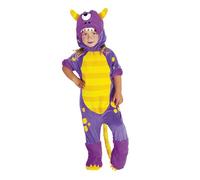 Rubies Disfraz Monstercin para bebés, talla bebé 1 a 2 años, Pelele con velcro y cola, ojos saltones para halloween, carnaval, navidad y cumpleaños
