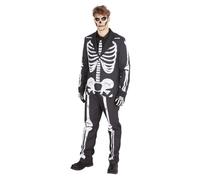 Rubies Disfraz Mortis Calavera para hombre, Chaqueta con pantalones corbata y guantes, Licencia Oficial, Esqueletos, Skeletons para Halloween, Carnaval y fiestas