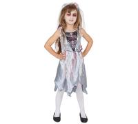 Rubies Disfraz Novia Cadáver para niñas, Vestido con detalles y diadema con velo, Licencia Oficial para Halloween, Fiestas, Cosplay, Carnaval