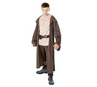 Rubies Disfraz Obi Wan Kenobi deluxe para adulto, top con detalles impresos, túnica con capucha y pantalones, Oficial Star Wars, para halloween, navidad, carnaval y cumpleaños.