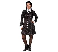 Rubies Disfraz oficial de Addams Family para mujer, disfraz de miércoles para adultos, como se muestra, talla XS para Halloween, Halloween