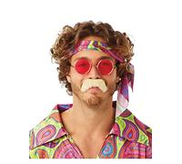 Rubie's Disfraz oficial de bigote rubio de los años 70, talla única para Halloween