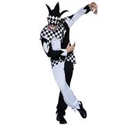 Rubie's - Disfraz oficial de circo de Halloween de Dark Jester para adultos, talla XL