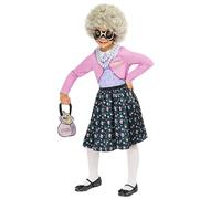 Rubie's Disfraz oficial de David Walliams Gangsta Granny para niños, talla 9-10 años