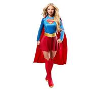 Rubies Disfraz oficial de DC Comics Deluxe para adulto de Supergirl, talla 18-20