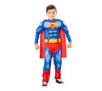 Rubie's Disfraz oficial de DC Superman para niños, disfraz de superhéroe para niños