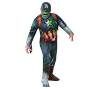 Rubies Disfraz oficial de Disney Plus What If Zombie Capitán América para adultos, disfraz de Halloween