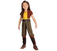 Rubie's Disfraz oficial de Disney Raya Deluxe, Raya y el último dragón para niñas, talla grande de 7 a 8 años