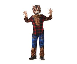 Rubies Disfraz oficial de hombre lobo, disfraz de Halloween para niños, talla grande de 7 a 8 años, Halloween
