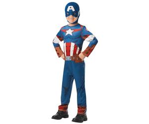 Rubie's Disfraz oficial de Marvel Avengers Capitán América clásico para niños, disfraz de superhéroe para niños