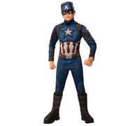 Rubie's - Disfraz oficial de Marvel Avengers Endgame Captian America Deluxe para niños, disfraz de superhéroe para niños