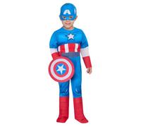 Rubies Disfraz oficial de Marvel Capitán América Deluxe en Spidey and His Amazing Friends para niños pequeños, talla 2-3 años