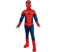 Rubies Disfraz oficial de Marvel Spider-Man Deluxe con músculos acolchados para niños, disfraz de superhéroe para niños de 5 a 6 años, Halloween