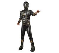 Rubies Disfraz oficial de Marvel Spider-Man No Way Home Deluxe para niños, traje negro y dorado, disfraz de superhéroe para niños, Negro Y Oro, Small