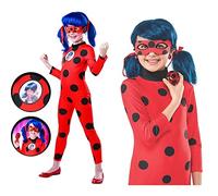 Rubie's Disfraz oficial de Miraculous Ladybug Deluxe para niños y máscara de ojo