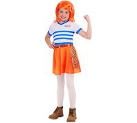 Rubies Disfraz oficial de Nami de una pieza para niños de la temporada 1 a rayas, talla de 11 a 13 años