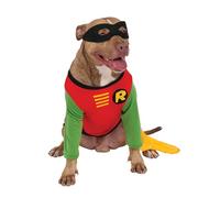 Rubie'S - Disfraz Oficial de Rubie s DC Comic Robin Teen Titans para Perro, Regalo de superhéroe, Talla XL, Multicolor, XL, Halloween del Reino Unido
