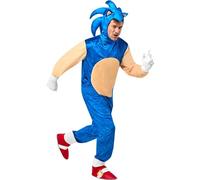 Rubie's Disfraz oficial de Sonic The Hedgehog para adultos, disfraz de lujo para adultos