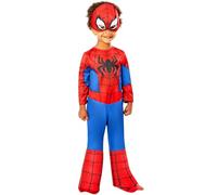 Rubie's - Disfraz oficial de Spideman Marvel, disfraz para niños, dibujos animados, Spidey Classic