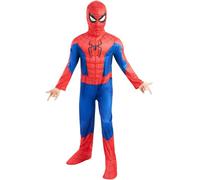 Rubies Disfraz oficial de Spider-Man Delux para niños, talla 7-8 años