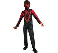 Rubies Disfraz oficial de Spiderman Miles Morales Gamerverse de Disney, disfraz de superhéroe para niños, talla de 7 a 8 años