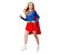 Rubies Disfraz oficial de Supergirl para mujer, color azul y rojo, talla L