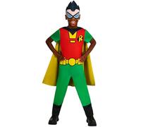 Rubies - Disfraz oficial de WB DC Teen Titans Go Robin para niños, disfraz de superhéroe para niños, talla de 7 a 8 años