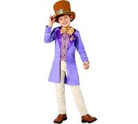 Rubies Disfraz oficial de WB Willy Wonka para niños, talla 11-13