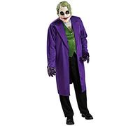 Rubies Disfraz oficial Joker, caballero oscuro, para adulto: chaqueta y máscara estampadas para Halloween al estilo villano.