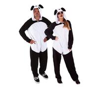Rubies Disfraz Oso Panda para adulto, unisex, talla única. Jumpsuit con capucha y cola, Oficial Rubies, para Carnaval, Navidad, Cumpleaños, Fiestas y Halloween