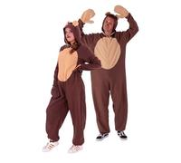 Rubies Disfraz Oso para adultos, hombre y mujer, Mono con capucha y cola, Talla única, Unisex para Carnaval, fiestas, despedidas y cosplay