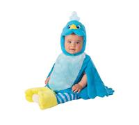 Rubies Disfraz Pájaro azul para bebés, Pelele con gorro y pantalones con pies, Talla 12-18 meses, Oficial Carnaval, Fiestas, Cumpleaños, Halloween