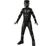 Rubies Disfraz Pantera Negra para niño, con cubrebotas adjuntas y máscara Oficial de la Película Black Panther de Avengers/Marvel Disfraz para halloween, navidad, carnaval y cumpleaños